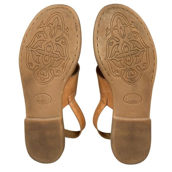b.o.c. Born Concepts Tan Gold "Lowery" Leather Slingback Casual Sandals Size 10 - Picture 9 of 10